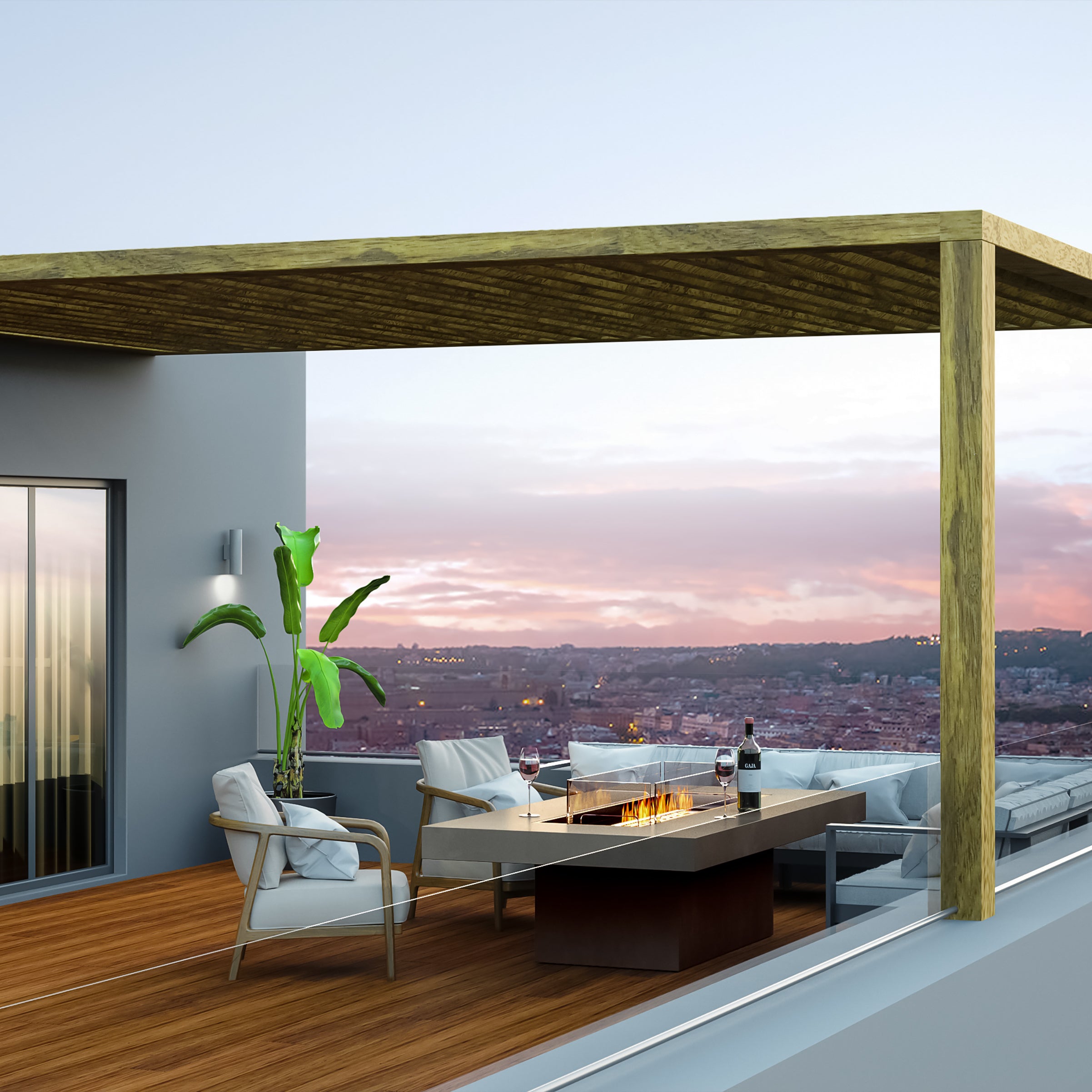 GIN 90 (DINING) FIRE PIT TABLE - ETHANOL