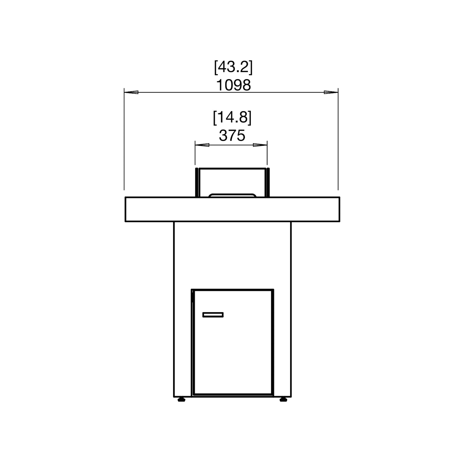 GIN 90 (BAR) FIRE PIT TABLE - NATURAL GAS / LIQUID PROPANE