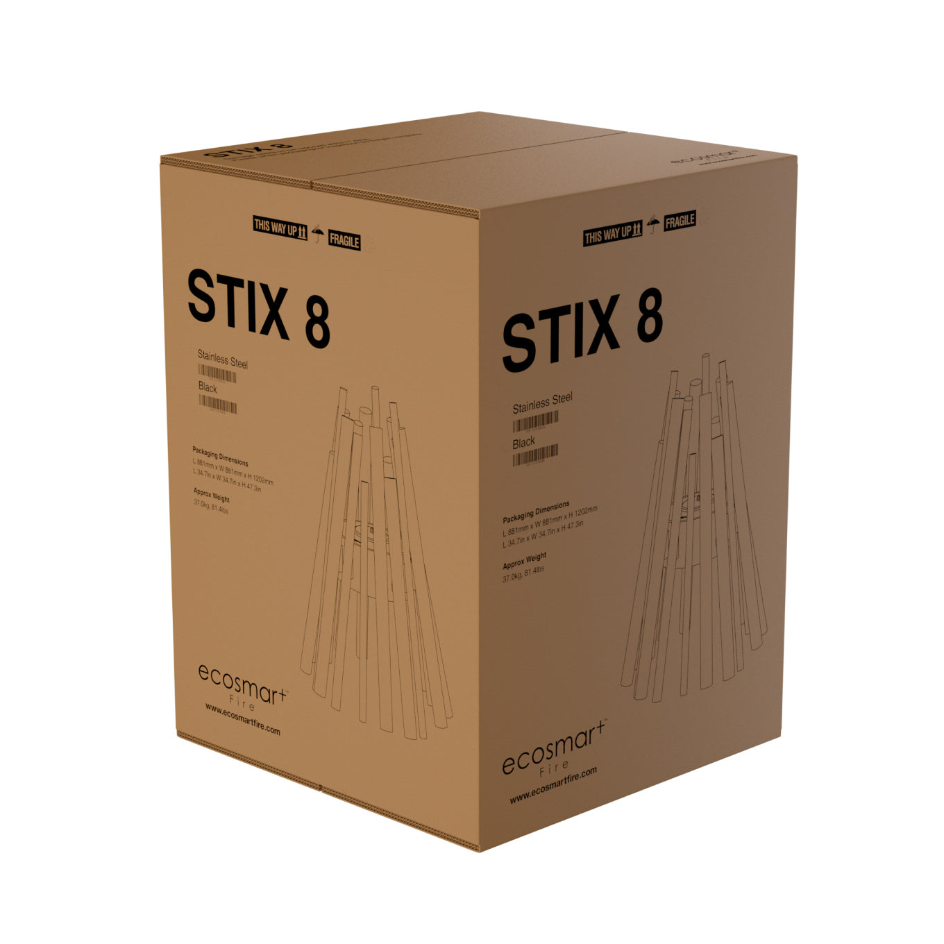 STIX 8 PORTABLE FIRE PIT - ETHANOL
