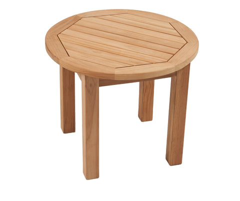 Harbor Round Side Table 22"D x 18"H by Teak + Table
