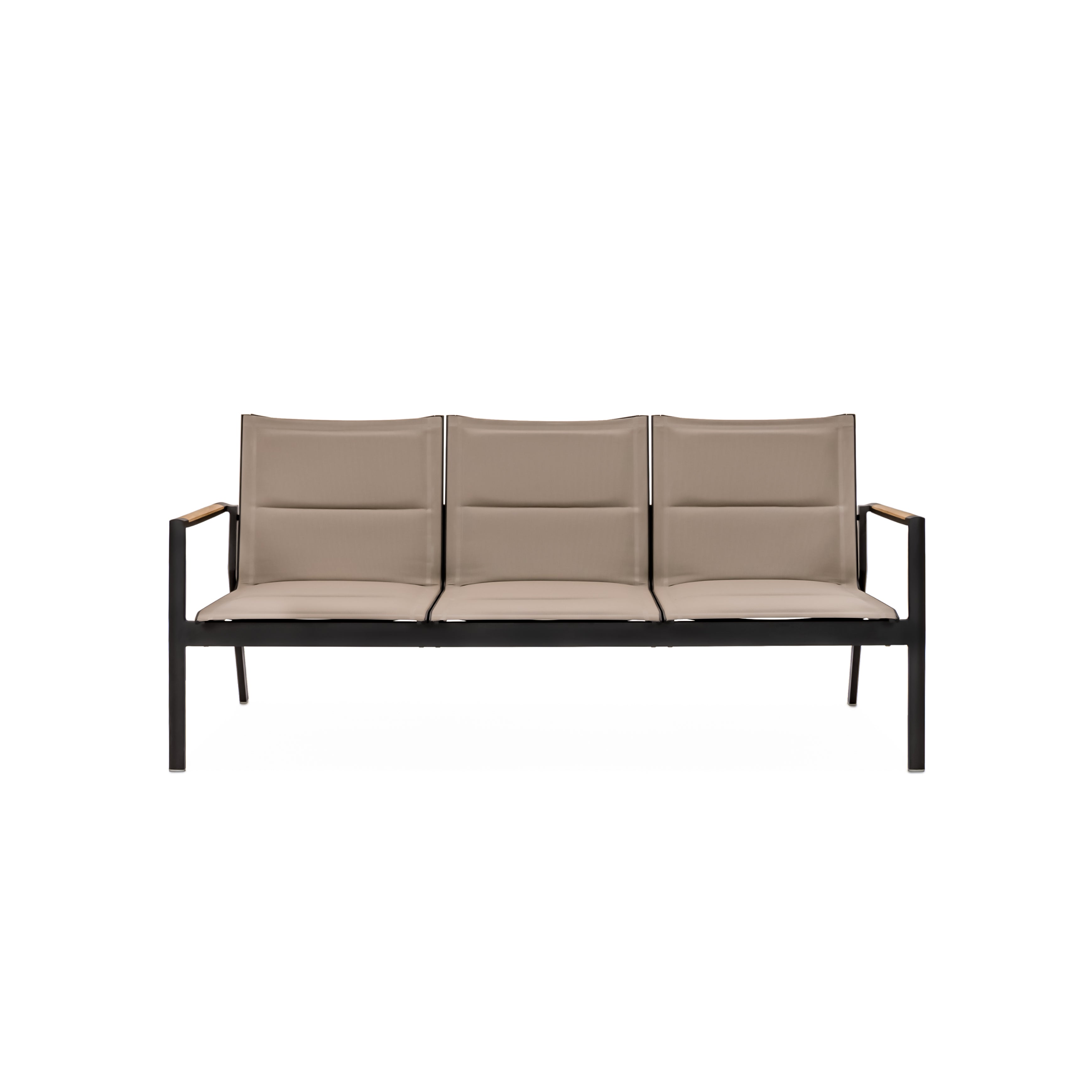 Barbados Sofa - Front View Taupe | Teak and Table