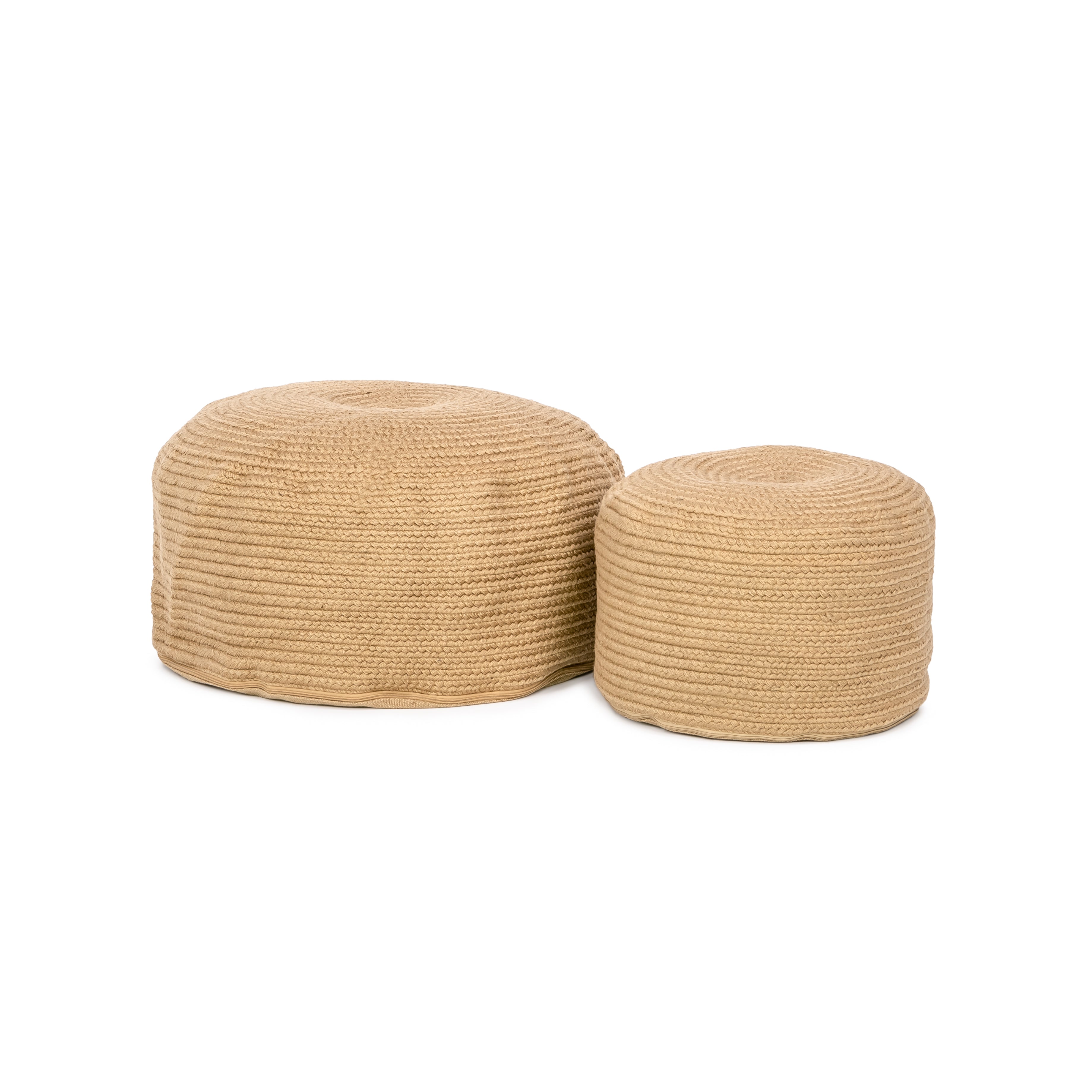 Braided Natural Pouf - Dash & Albert