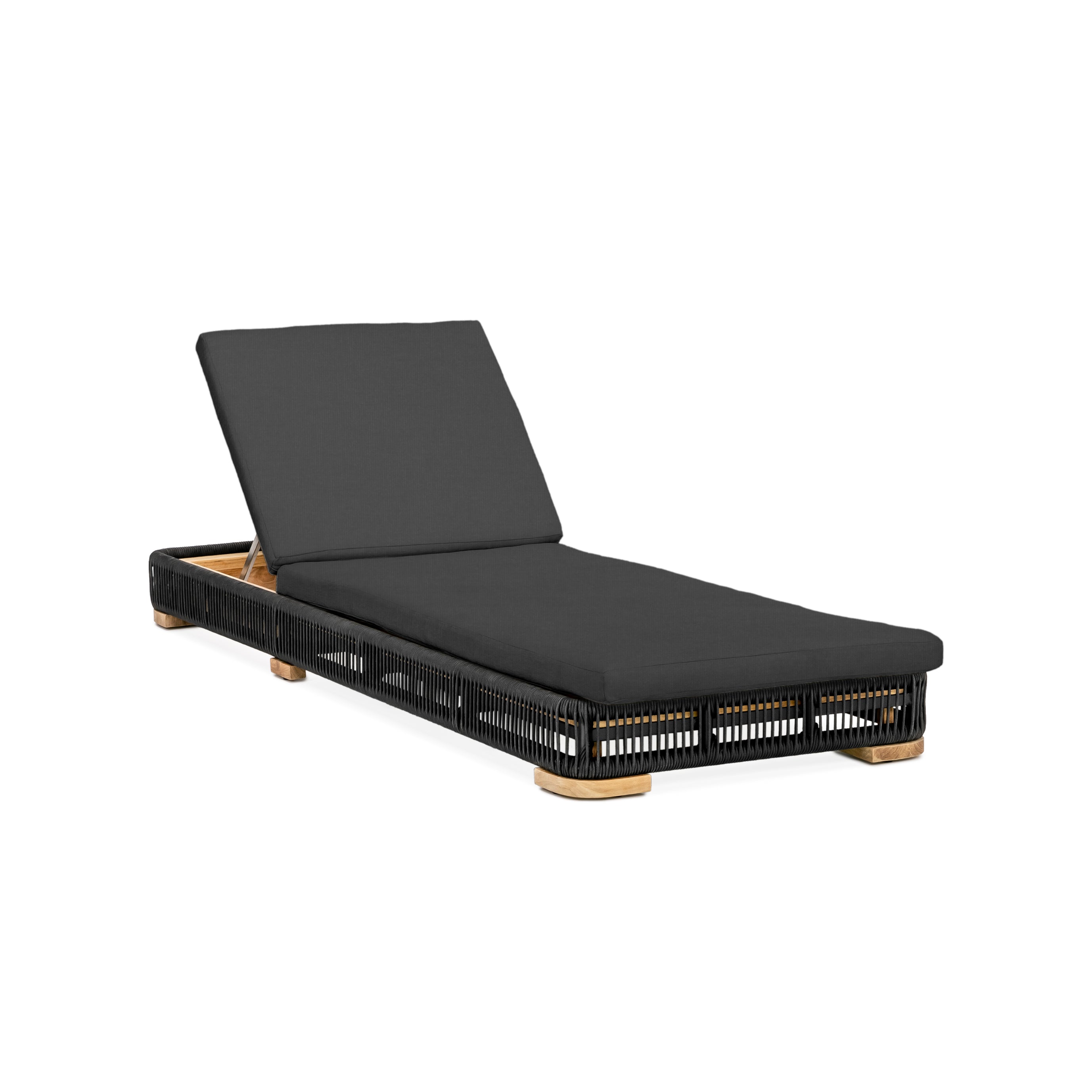 Breeze Chaise Lounge - Carbon | Teak + Table