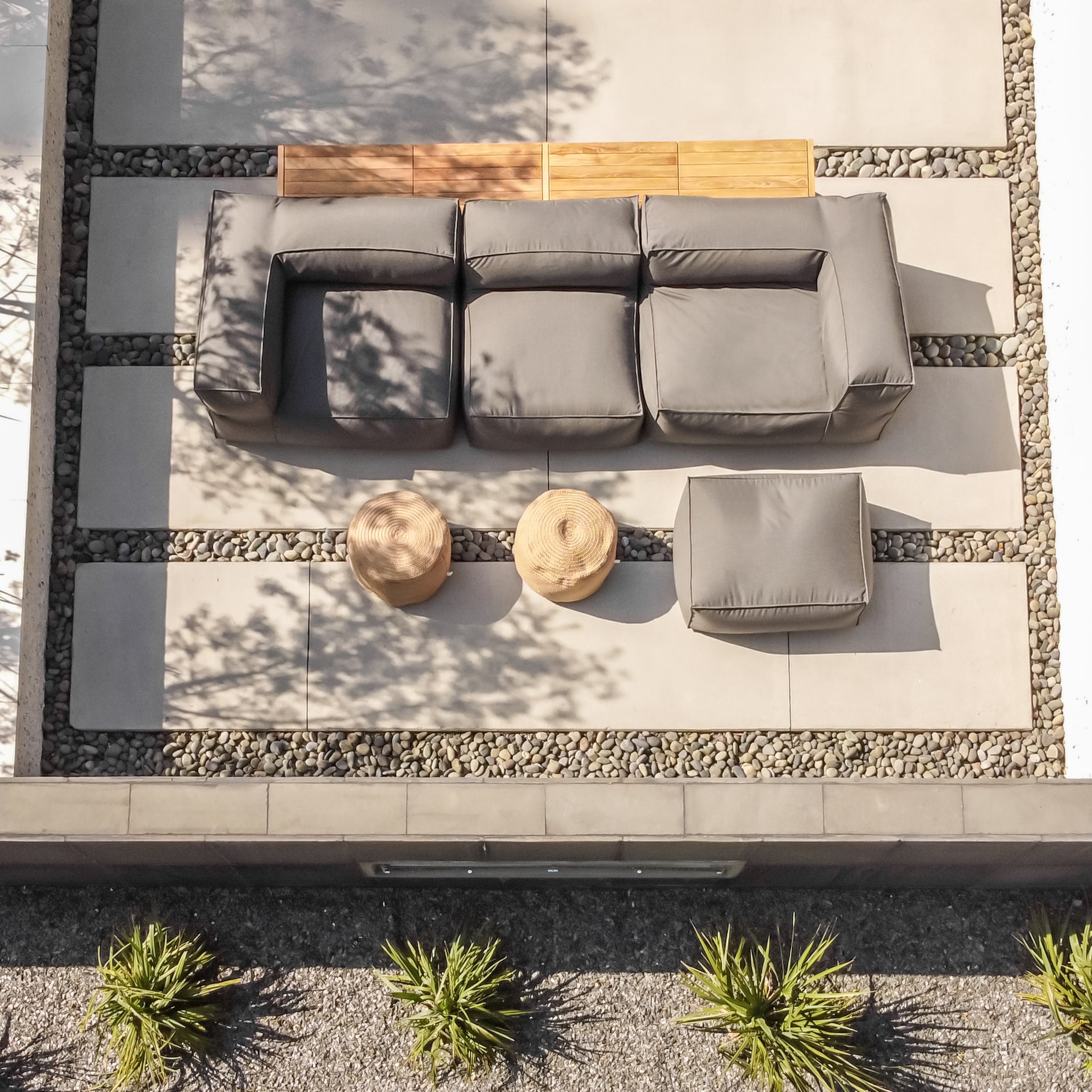 Braided Natural Pouf - Dash & Albert