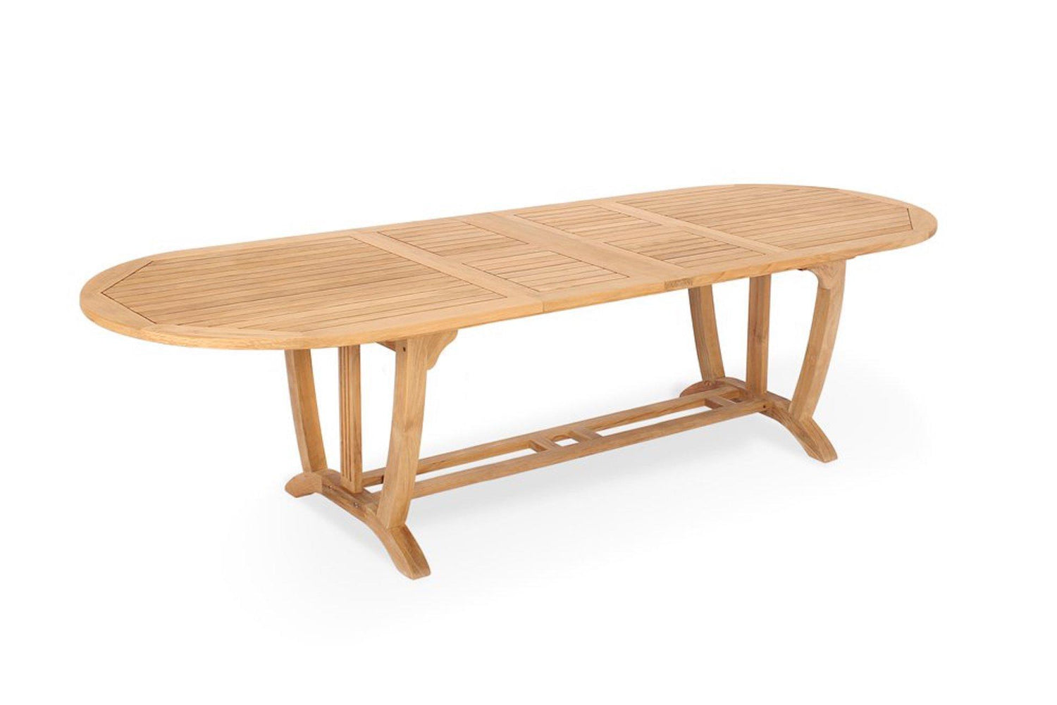 large teak outdoor dining table