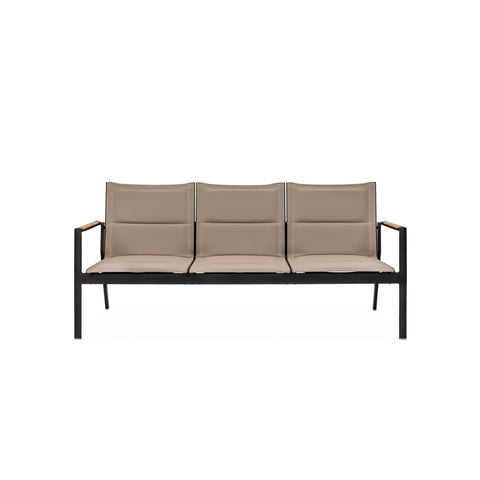 Barbados Sofa - Front View Taupe | Teak and Table