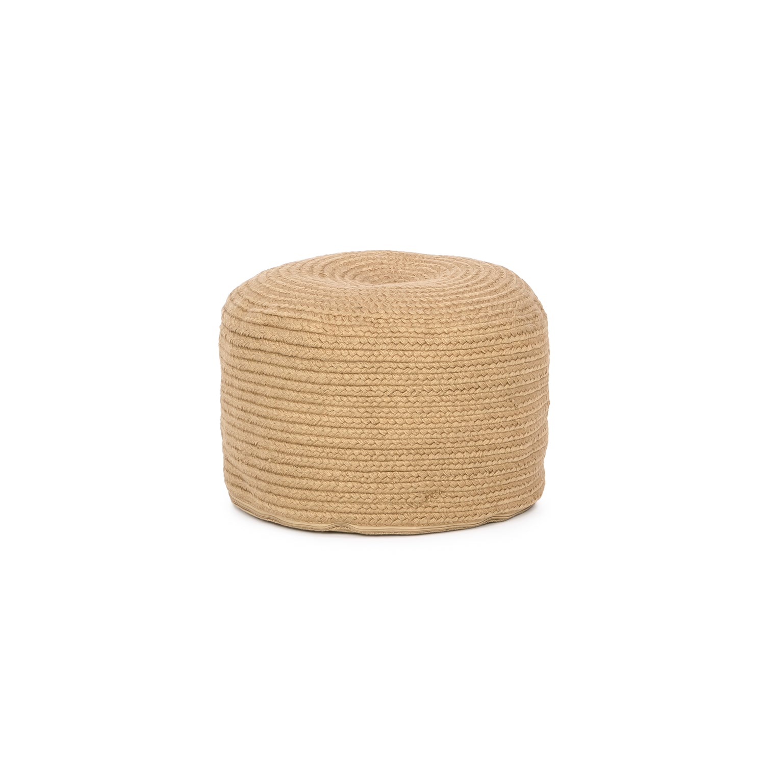 Braided Natural Pouf - Dash &amp; Albert