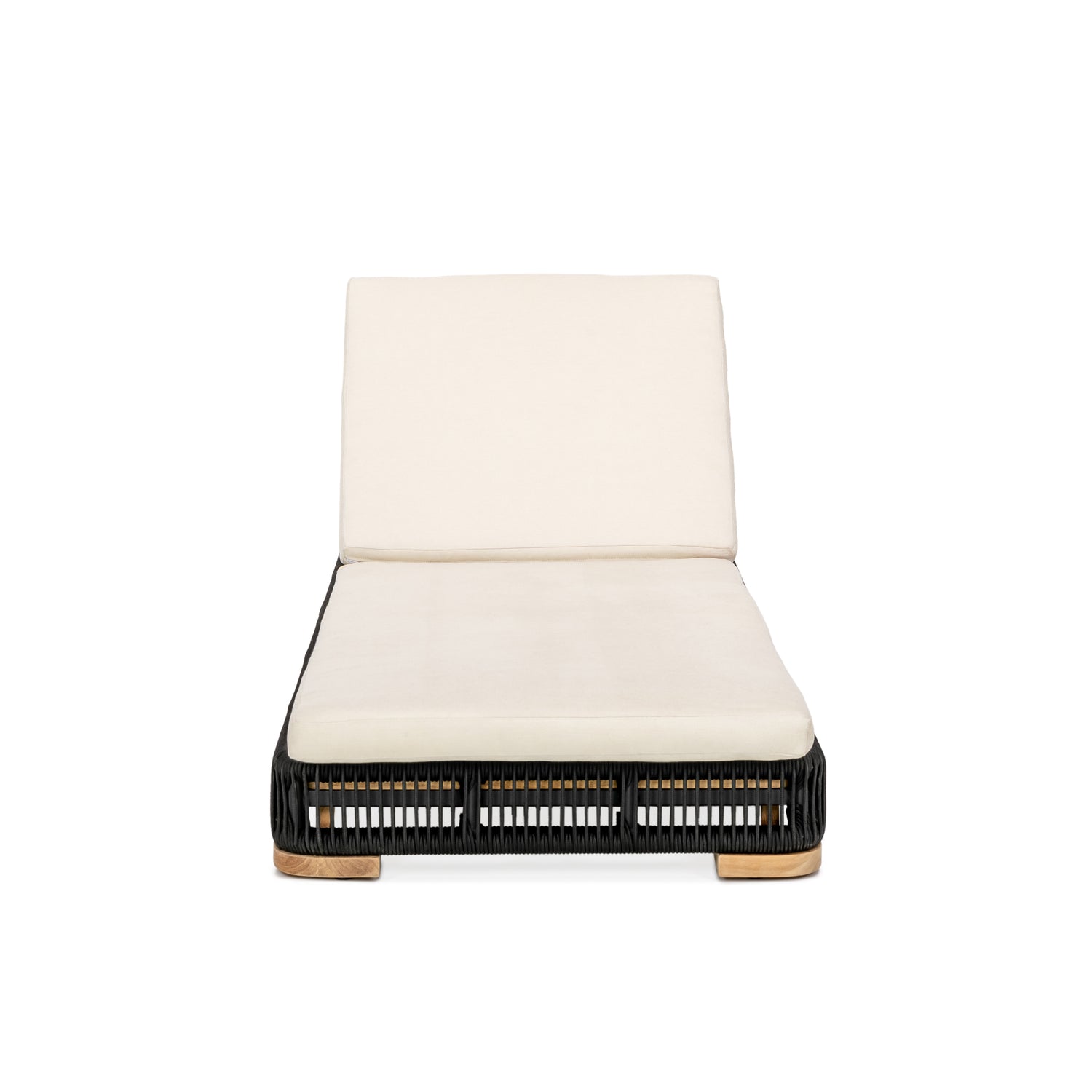 Breeze Chaise Lounge - Front View | Teak + Table