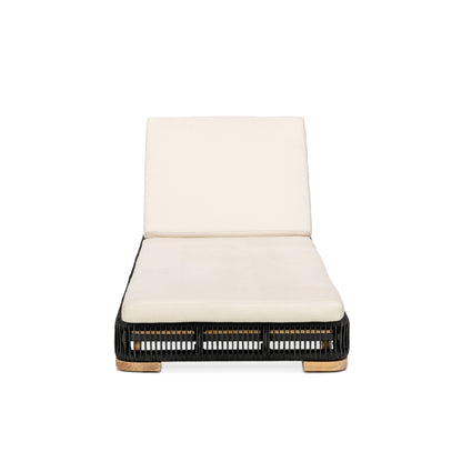 Breeze Chaise Lounge - Front View | Teak + Table