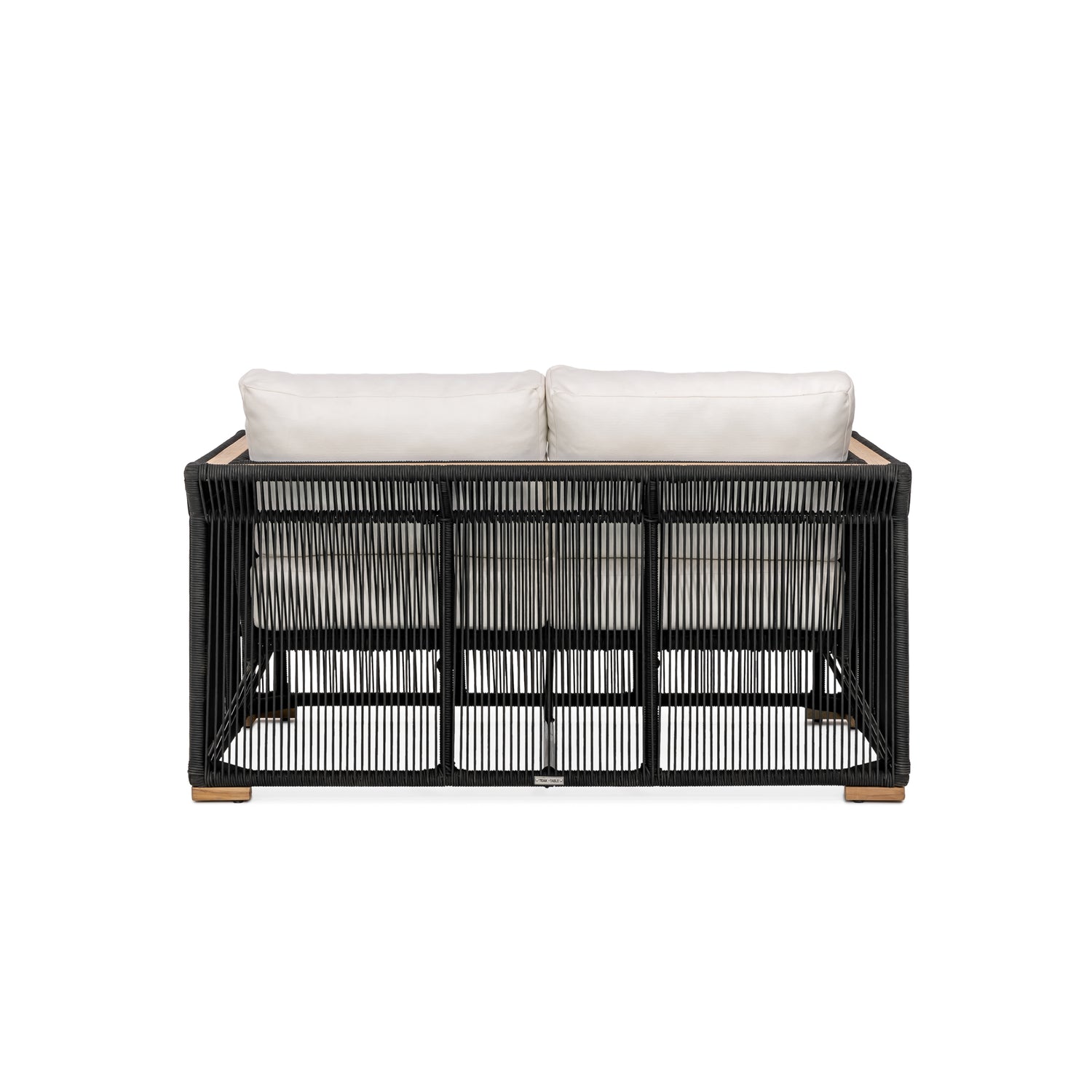 Breeze Loveseat - Back View | Teak + Table