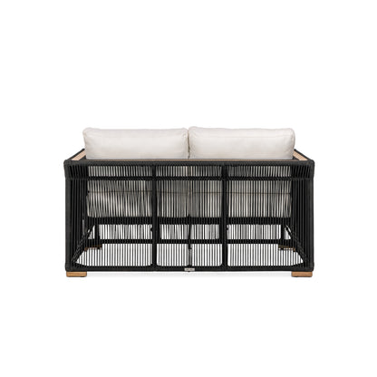 Breeze Loveseat - Back View | Teak + Table