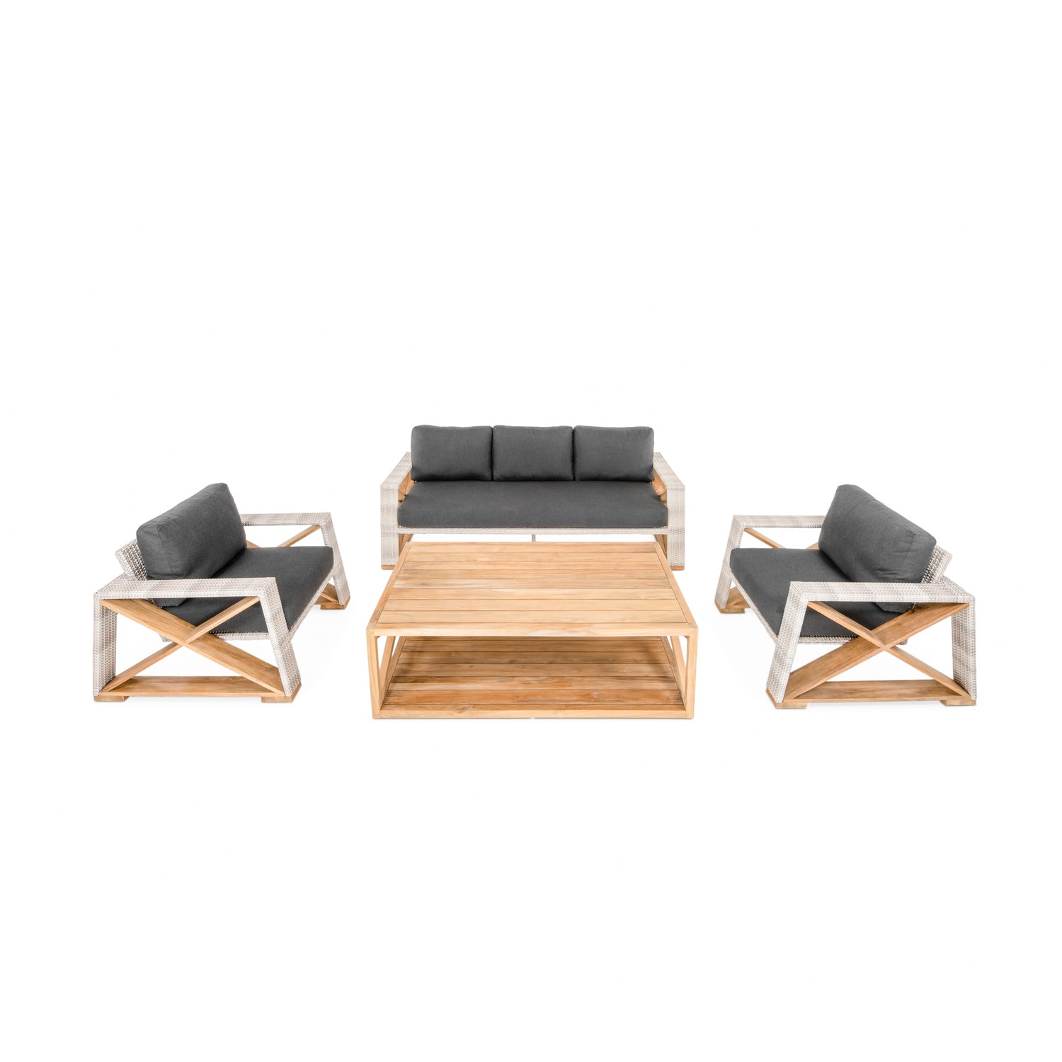Caicos Sofa/Clubs 4-Piece Lounge Set