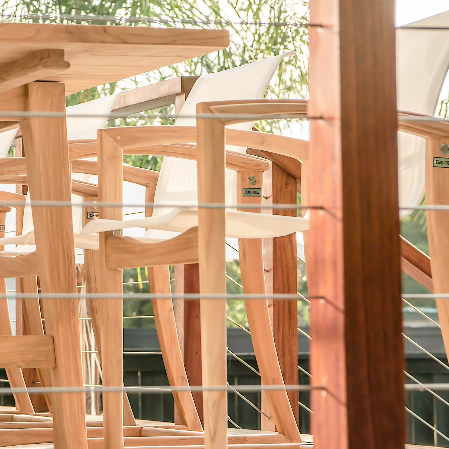 Capri Dining Chair - Close Up | Teak and Table