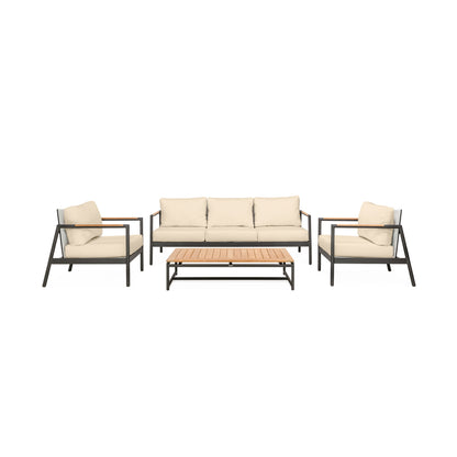 Paros Sofa/Clubs 4-Piece Lounge Set